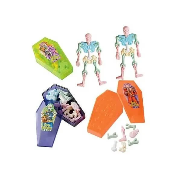 Albert's Scary Skeletons Interlocking Bones Candy Coffins: 12-Piece Display - Image 2