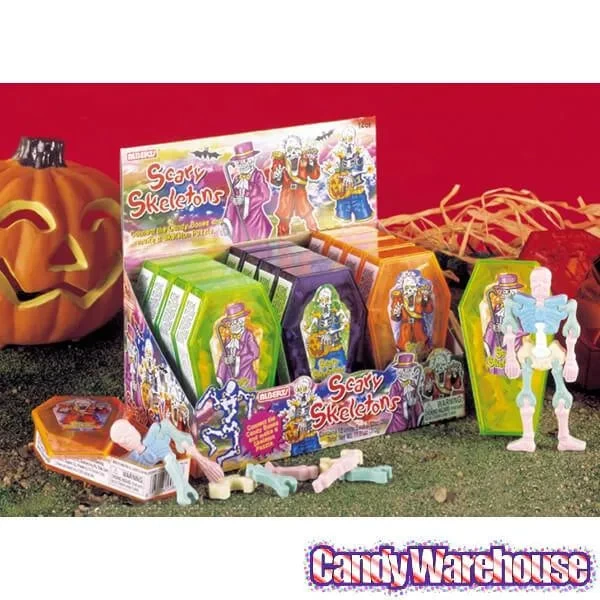 Albert's Scary Skeletons Interlocking Bones Candy Coffins: 12-Piece Display - Image 3