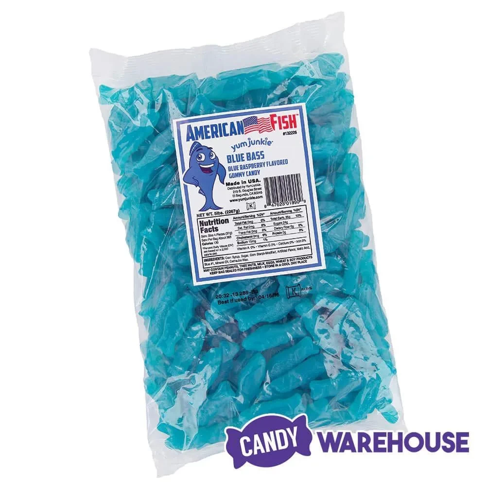 American Fish Chewy Candy - Blue: 5LB Bag - Image 2