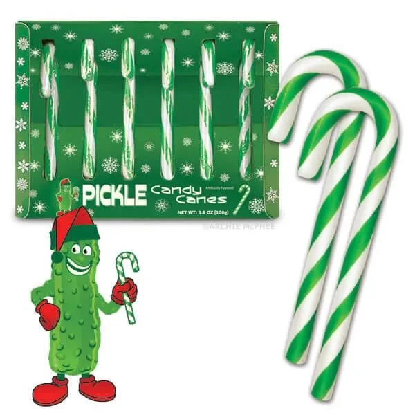 Archie McPhee Pickle Candy Canes: 6-Piece Box - Image 3
