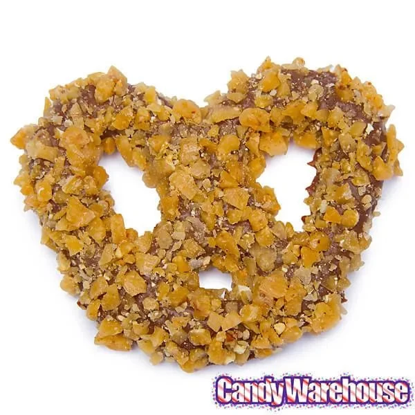 Asher's Toffee Bits Chocolate Covered Pretzels Candy: 6LB Box - Image 3