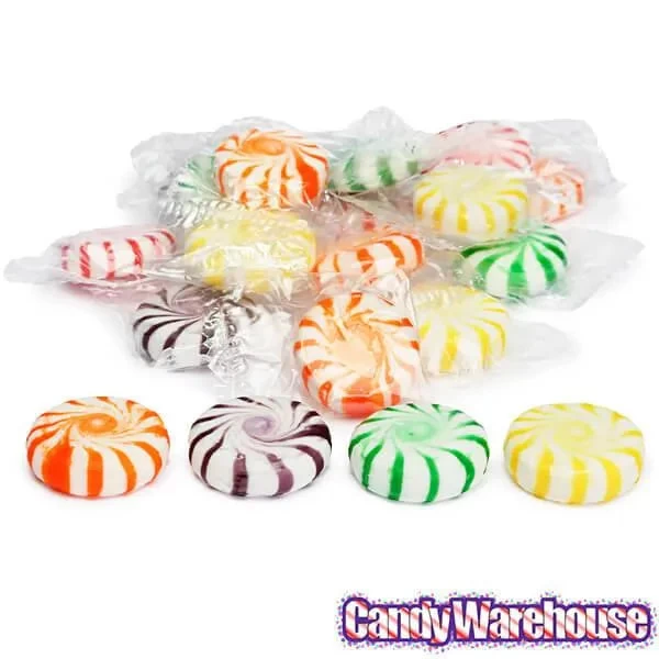 Assorted Fruits Hard Candy Pinwheels: 5LB Bag - Image 2