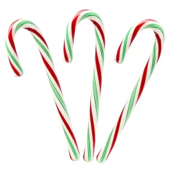 Bobs Sweet Stripes Red, White And Green Peppermint Candy Canes: 12-Piece Box