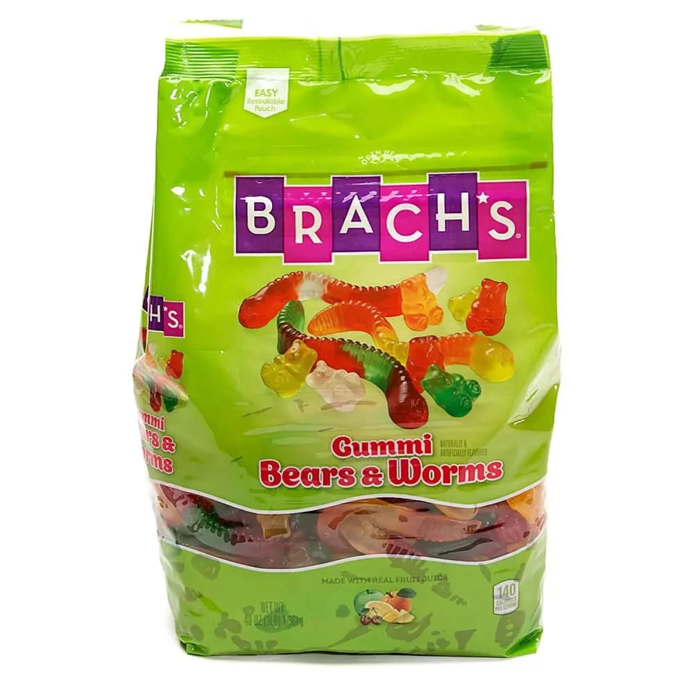 Brach's Gummy Bears And Worms Candy: 3LB Bag