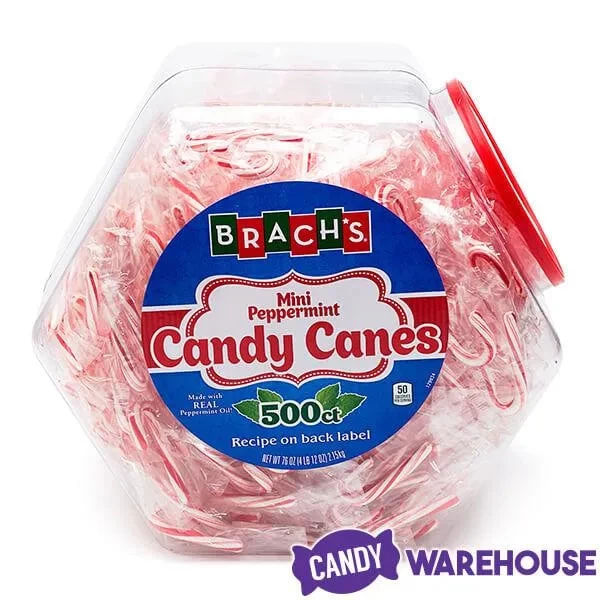 Brach's Peppermint Mini Candy Canes: 500-Piece Tub - Image 2