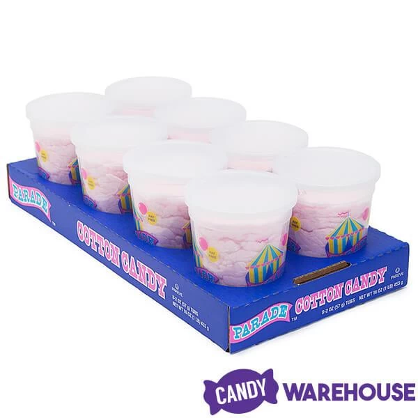 Cotton Candy 2-Ounce Tubs - Pink: 8-Piece Case - Image 2