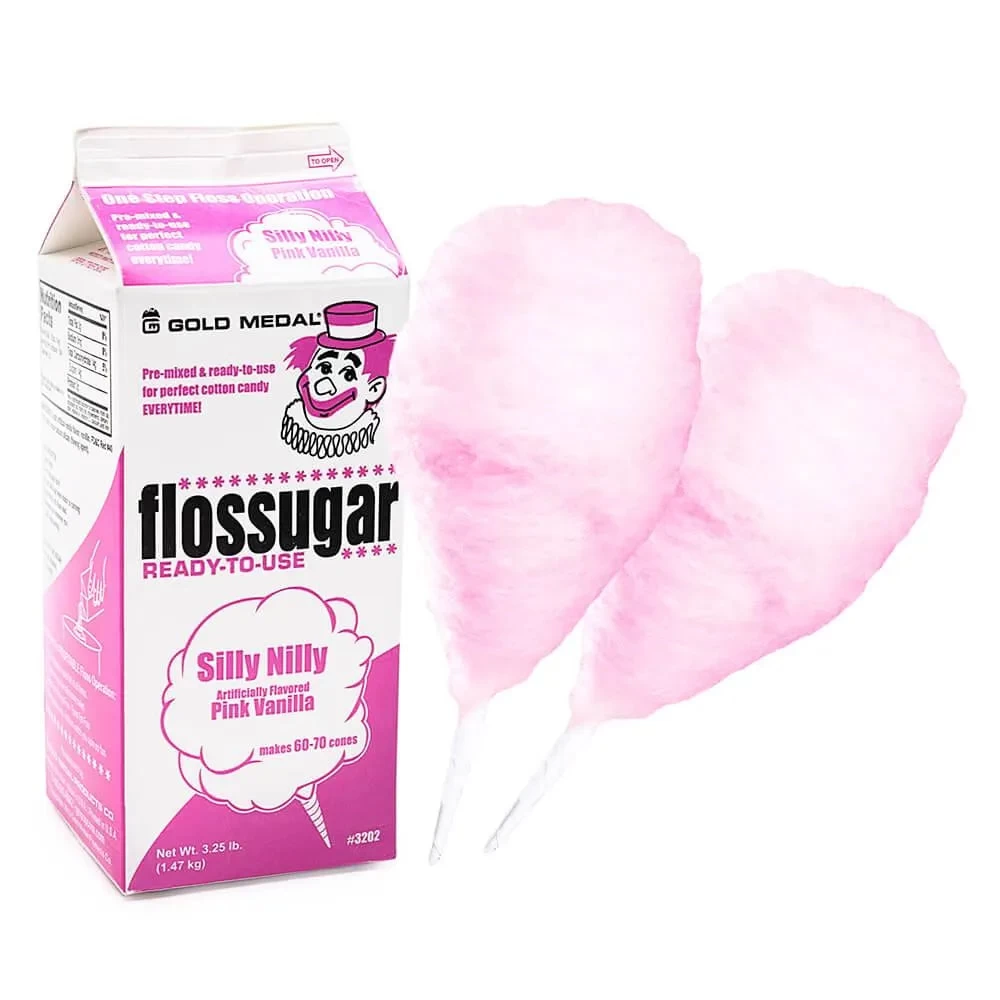 Cotton Candy Floss Sugar - Pink Vanilla: Half Gallon Carton