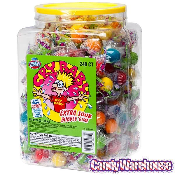 Cry Baby Extra Sour Gumballs: 240-Piece Tub - Image 2