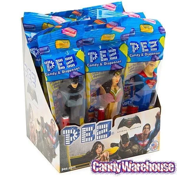 DC Comics - Batman - Superman - Wonder Woman - PEZ Candy Packs: 12-Piece Display - Image 2