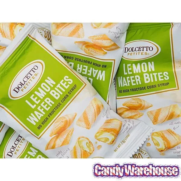Dolcetto Lemon-Filled Wafer Bites Packs: 24-Piece Display - Image 4
