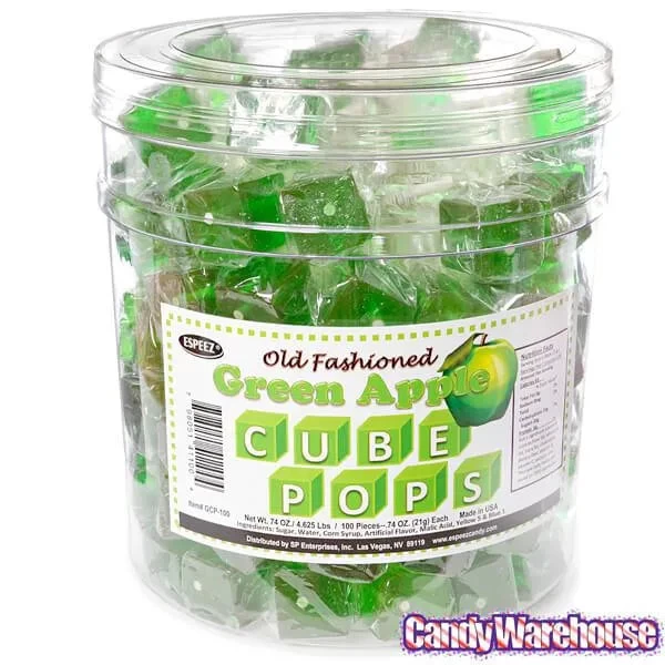 Espeez Cube Pops - Green Apple: 100-Piece Tub - Image 2