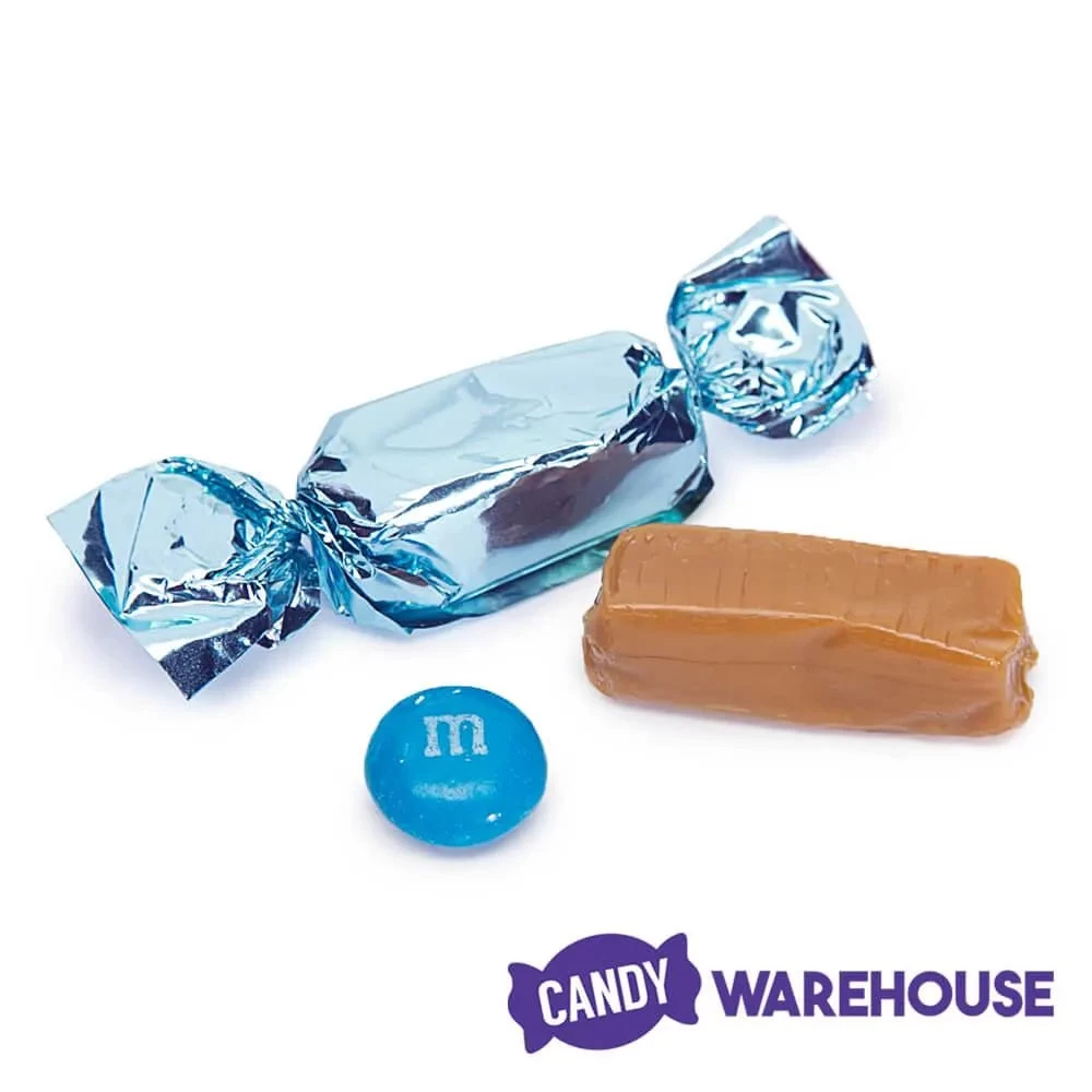 Foiled Caramel Candy - Light Blue: 180-Piece Bag - Image 4