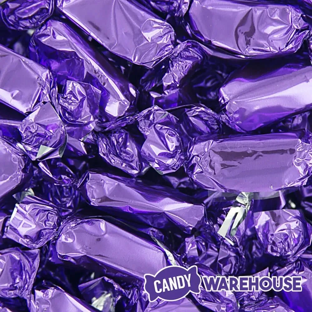 Foiled Caramel Candy - Purple: 180-Piece Bag - Image 2