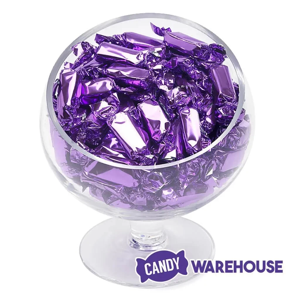 Foiled Caramel Candy - Purple: 180-Piece Bag - Image 3