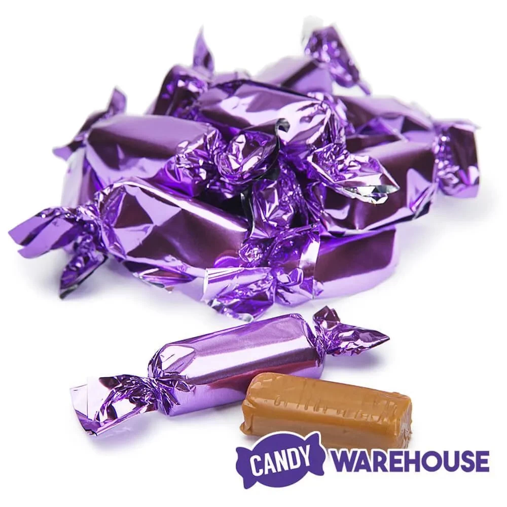 Foiled Caramel Candy - Purple: 180-Piece Bag - Image 5