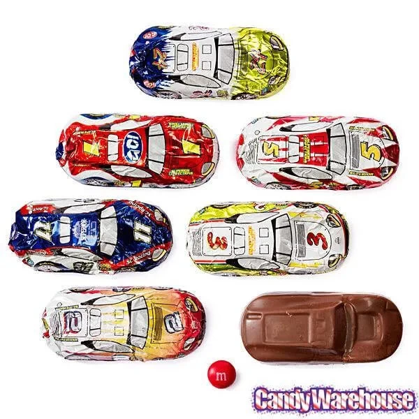 Foiled Milk Chocolate Race Cars: 36-Piece Display - Image 3