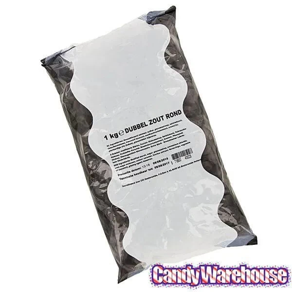 Gustaf's Double Salt Black Licorice Buttons: 1KG Bag - Image 3
