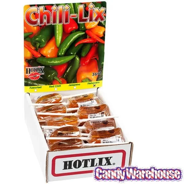 Habanero Chili Pepper Spicy Lollipops: 36-Piece Box - Image 2