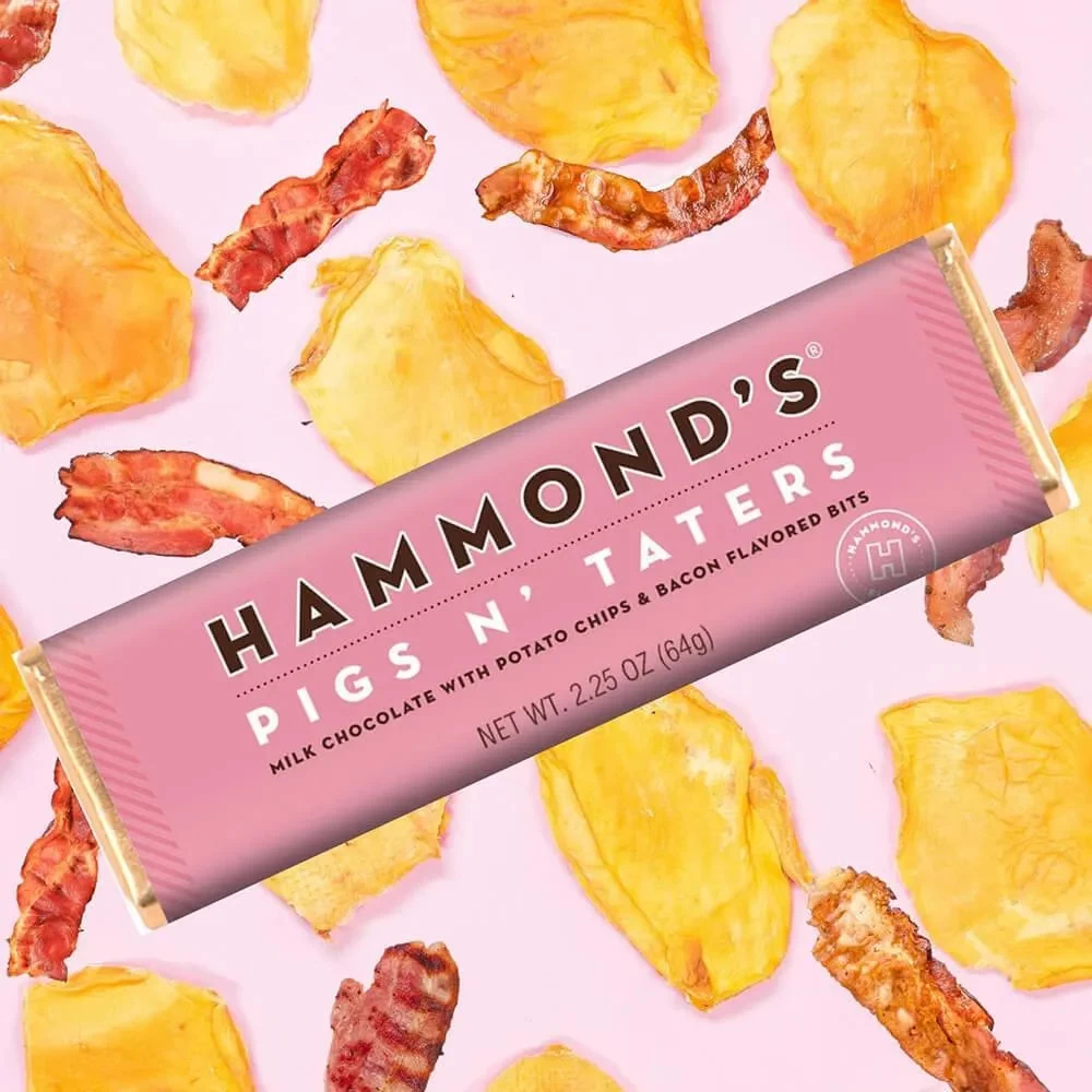 Hammond's Pigs N' Taters Milk Chocolate Bars: 12-Piece Box - Image 2