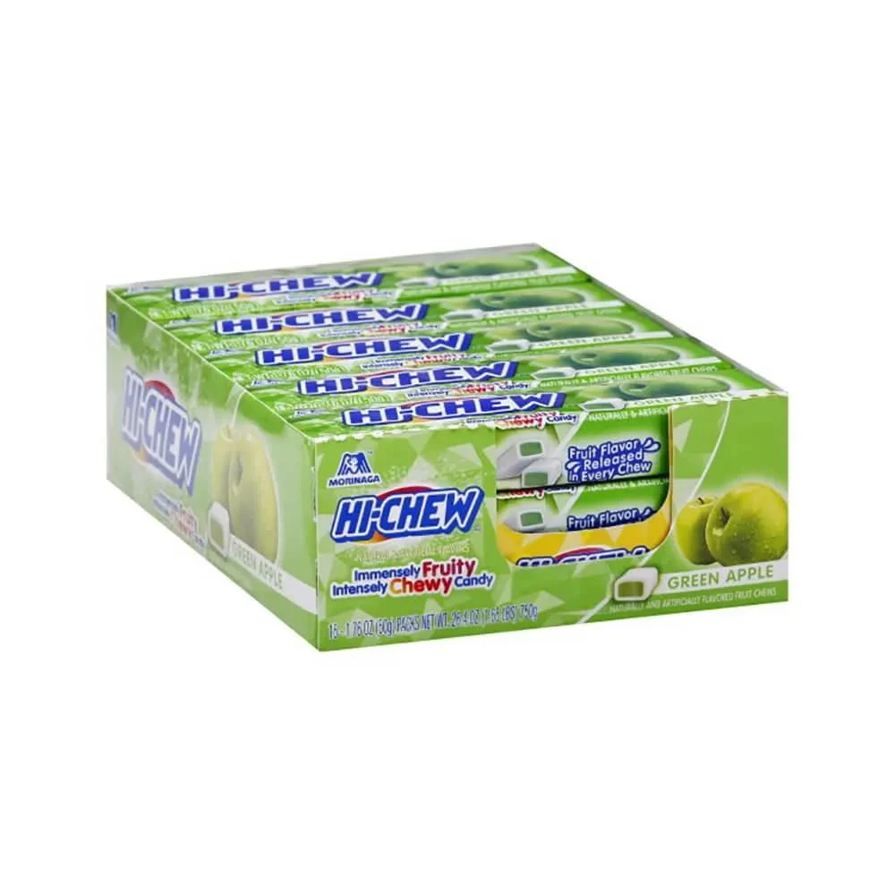 Hi-Chew Fruit Chews 10-Piece Candy Packs - Green Apple: 15-Piece Box - Image 3