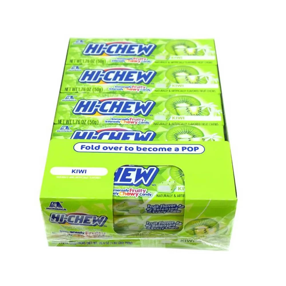Hi-Chew Fruit Chews 10-Piece Candy Packs - Kiwi: 15-Piece Box - Image 3