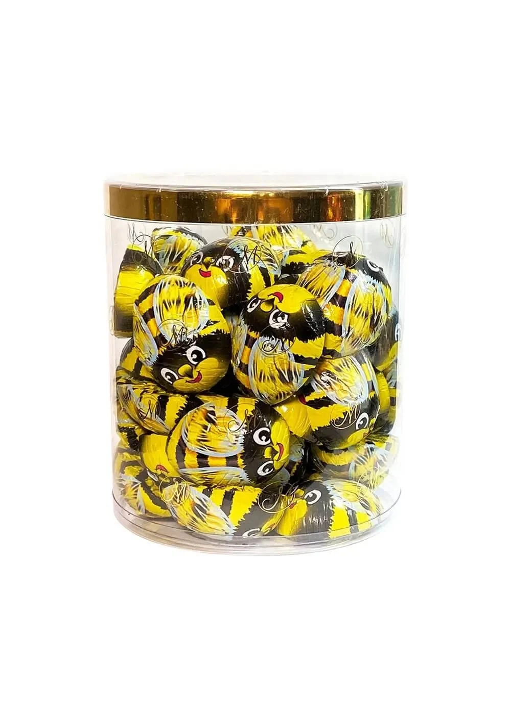 Madelaine Foiled Milk Chocolate Bumble Bees: 40-Piece Tub - Image 2