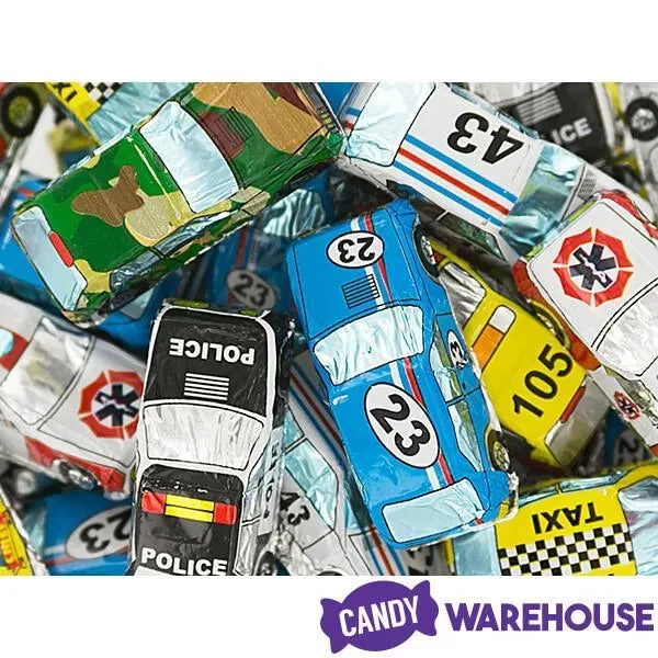 Madelaine Foiled Milk Chocolate Mini Cars: 100-Piece Display - Image 2
