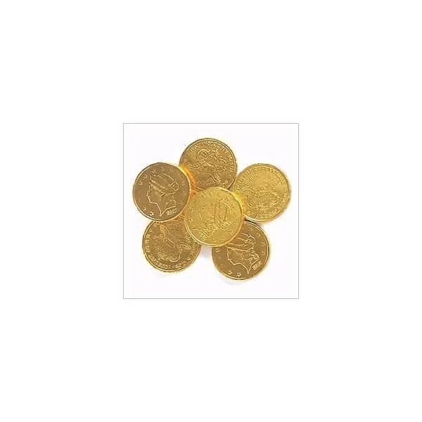 Madelaine Gold Foiled Milk Chocolate Coins - Large: 5LB Bag - Image 4