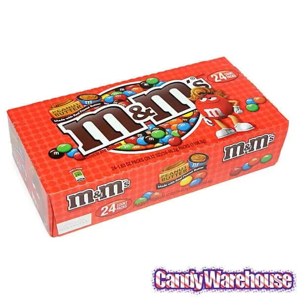 M&M's Candy Packs - Peanut Butter: 24-Piece Box - Image 2