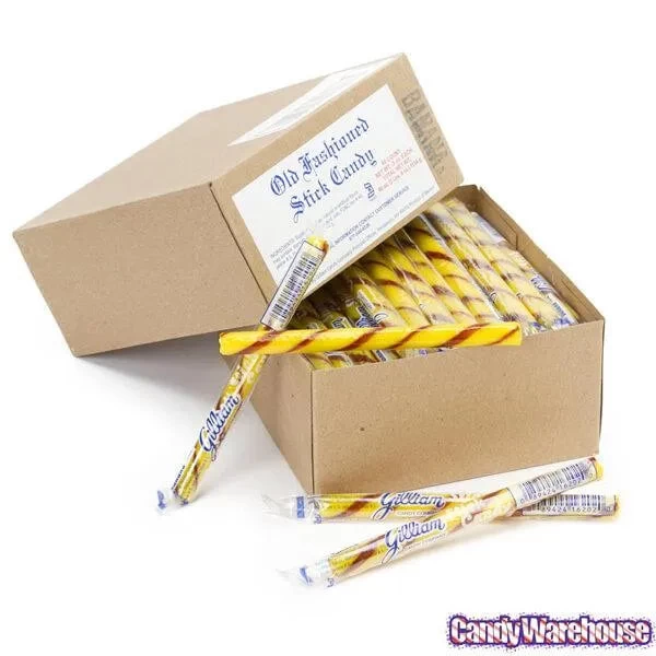 Old Fashioned Hard Candy Sticks - Banana: 80-Piece Box - Image 4