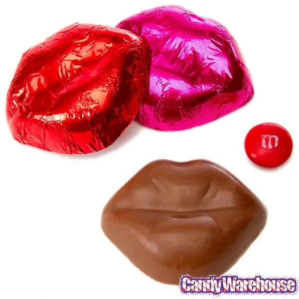 Pink & Red Foiled Chocolate Lips: 4LB Bag - Image 3