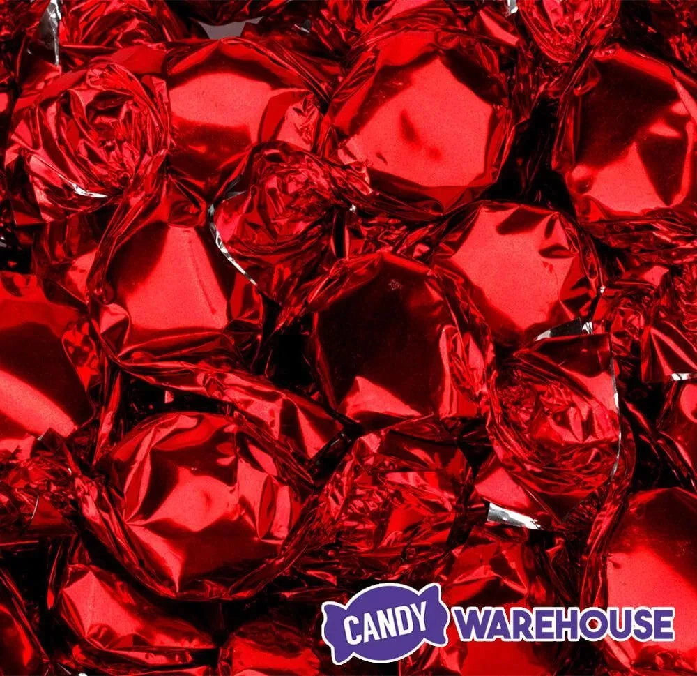 Primrose Metallic Foiled Hard Candy Buttons - Red: 5LB Bag - Image 2