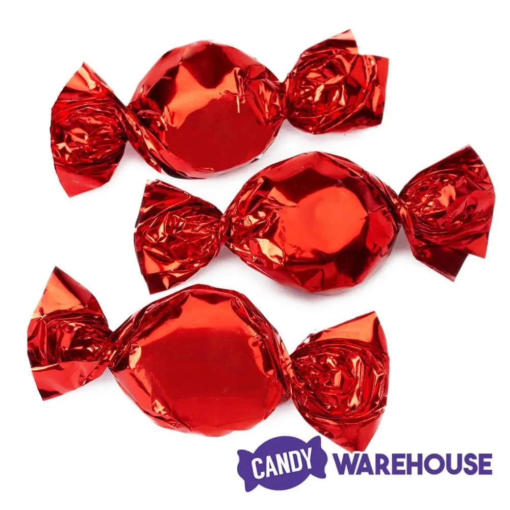 Primrose Metallic Foiled Hard Candy Buttons - Red: 5LB Bag - Image 3