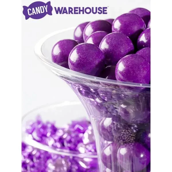 Purple 1-Inch Gumballs: 2LB Bag - Image 2