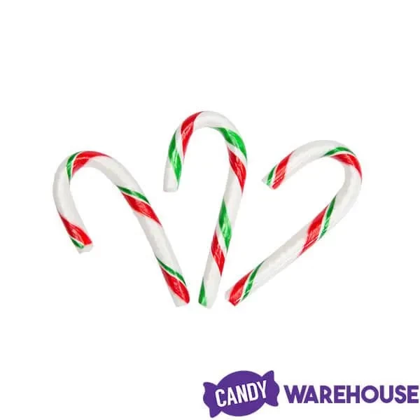Red, White, And Green Peppermint Mini Candy Canes: 200-Piece Tub - Image 5