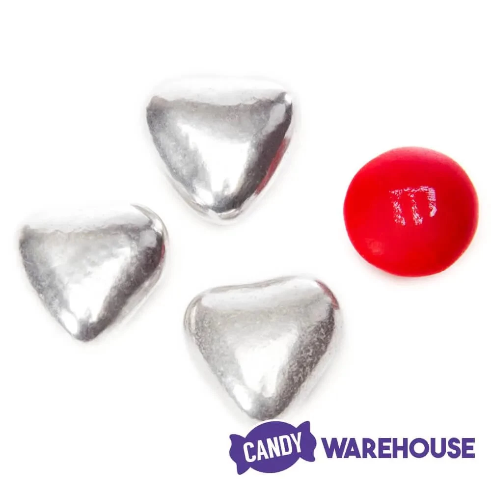 Silver Chocolate Hearts: 1LB Bag - Image 3
