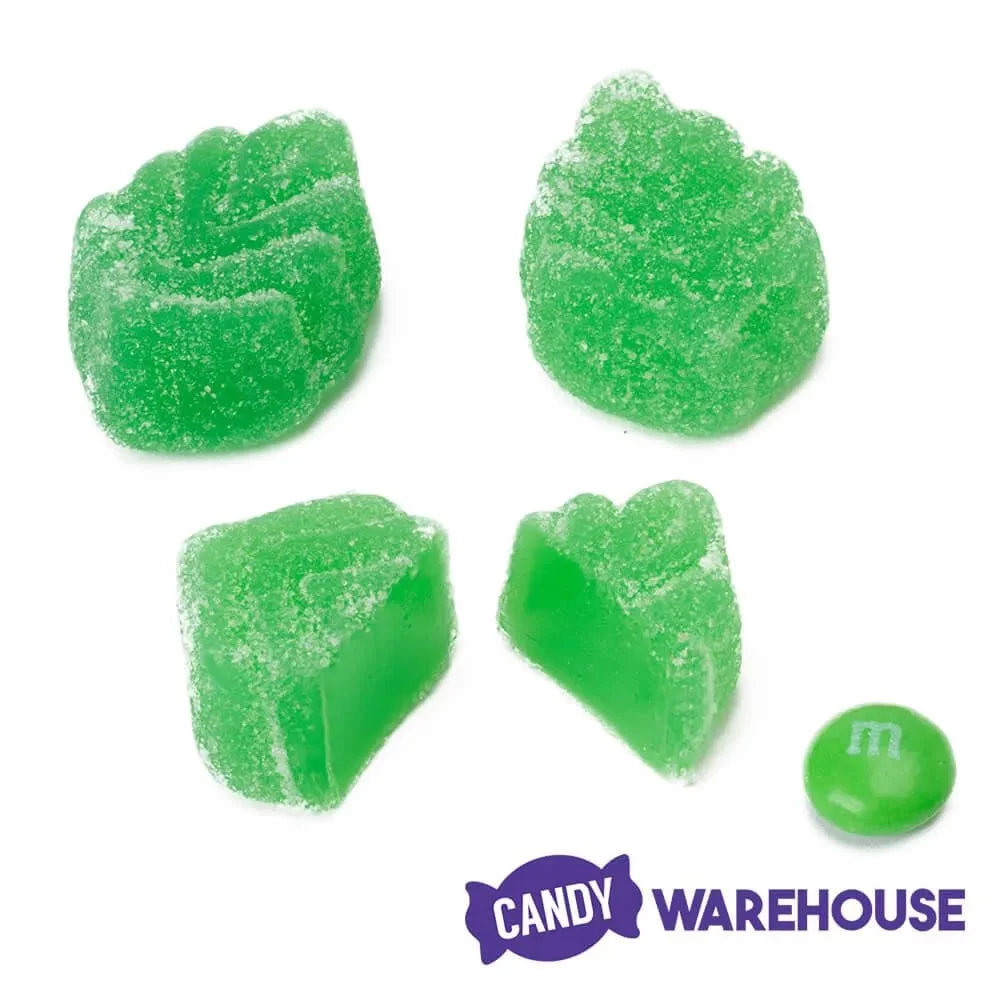 Spearmint Jelly Leaves Candy: 5LB Bag - Image 2