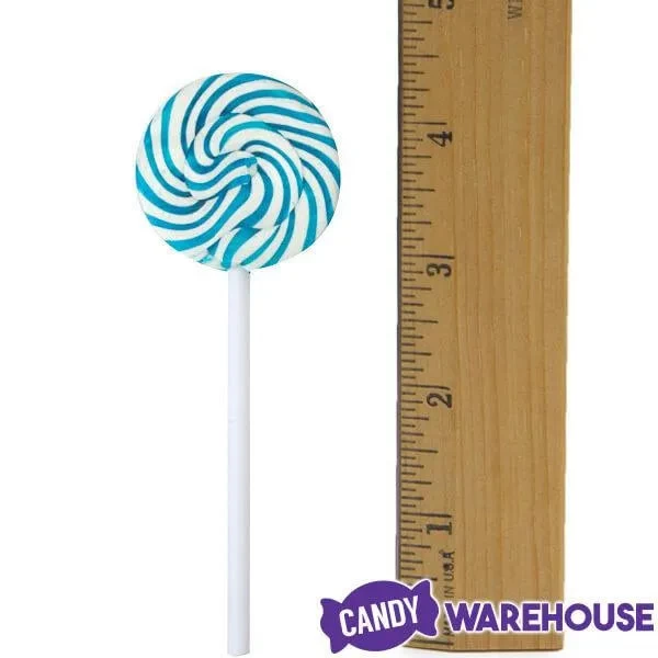 Squiggly Pops Petite Swirl Lollipops - Blue Raspberry: 24-Piece Jar - Image 3