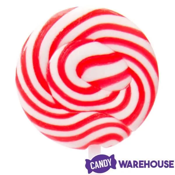 Squiggly Pops Petite Swirl Lollipops - Cherry: 24-Piece Jar - Image 3