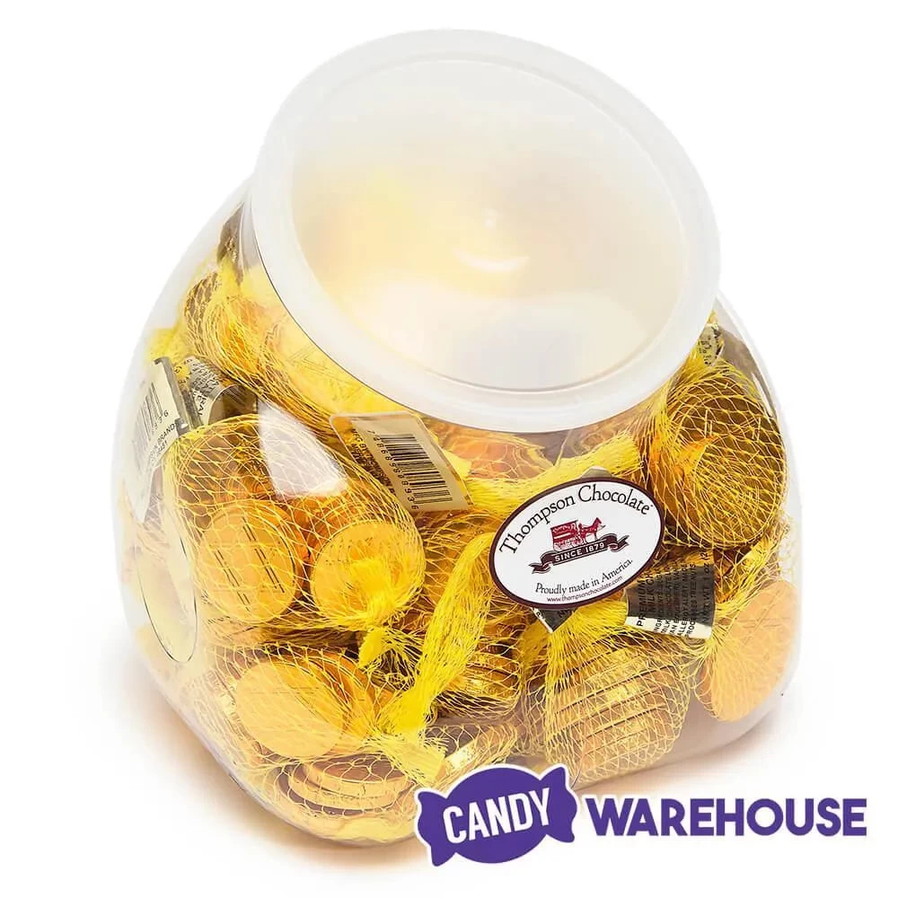 Thompson Hanukkah Gelt Gold Foiled Milk Chocolate Coins 1-Ounce Mesh Bags: 30-Piece Tub - Image 2