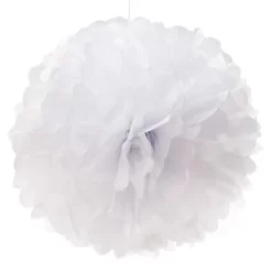 Tissue Paper 14-Inch Pom Pom - White