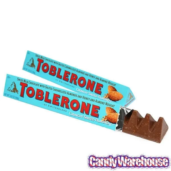 Toblerone Crunchy Salty Almond Chocolate Bars: 20-Piece Box - Image 3