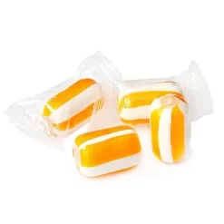 YumJunkie Sassy Cylinders Orange Striped Hard Candy: 5LB Bag